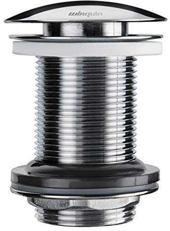 Wirquin 30723104 Bonde de lavabo design 75 mm sans trop plein Quick-Clac, chromé