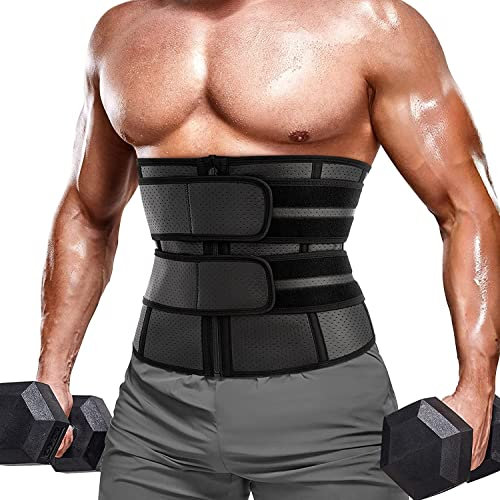 KUMAYES Bauchweggürtel Fitnessgürtel Herren bauchtrainer Neopren Sauna Taille Trimmer Schwitzgürtel Taillenmieder