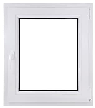ECOPROF Kellerfenster | Langlebiges Kunststoff-Fenster | Maße 70x80 cm (700x800 mm) | Dreh-Kipp Fenster DIN Rechts | Farbe: Weiss | 70mm Profil