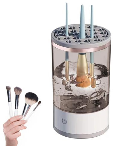 Elektrische Make-up-Pinsel-Reinigungsmaschine, automatische Kosmetik-Pinsel-Reinigungsmaschine, Make-up-Pinsel-Reiniger für Make-up-Pinsel aller Größen (A)