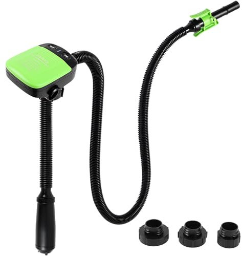 Lquild Transferpumpe, batteriebetriebene tragbare Pumpe für Benzin Diesel Kraftstoff Fluid Öl Kerosin, bis zu 9L pro Minute,mit verlängertem Schlauch (CYG-46:Automatischer Stopp)