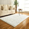 Achiiso Hochflor Teppich,Waschbarer Weicher Teppich,Flauschige Teppiche Wohnzimmer,Tepich Bettvorleger Schlafzimmer Klein (Creme,120x160cm)