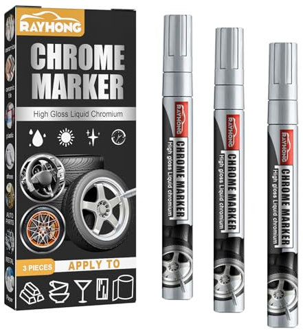 PEGRAUFC 3 Stück Auto Reifenmarkierungsstift,Acrylstifte Dicke Spitze,Reifenstift Wasserfest,Reifenmarker DIY Reifenstift Reifen Lackstifte für Auto Schwarzes Papier,Motorrad Reifen