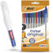 BIC Cristal - Bolígrafos originales, punta fina de 1,0 mm para escritura diaria, colores surtidos, paquete de 10 unidades, bolígrafo corrector Tipp-Ex Shake'n Squeeze paquete de 1, 8 ml, secado
