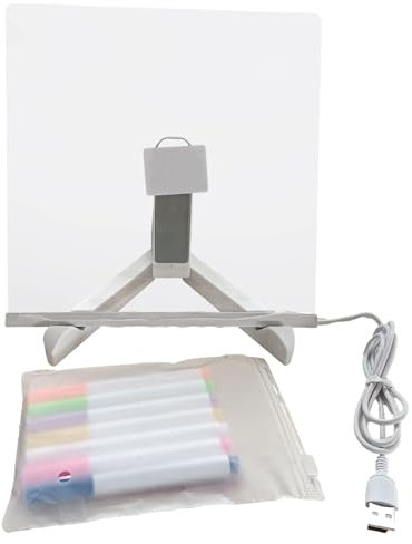 Tableau Effaçable À Sec Transparent – ​​Tableau À Messages Lumineux LED Transparent | Tableau D'affichage En Acrylique, Tableau De Marquage En Verre, Tableaux De Marquage Tableau Acrylique Réglable Tr