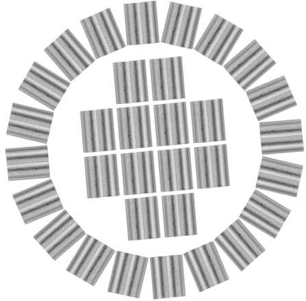 JECOMPRIS 100piezas Clip De Alambre Para Cables De Abrazaderas De Aluminio Doble Orificio Para Fijación y Conexión De Cables Para Trabajos De Elevación