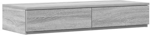 vidaXL Bettschubladen Grau Sonoma 100x36,5x16,5 cm Holzwerkstoff
