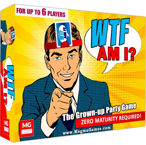 Magma Games | WTF AM I? – Headband Board Games for Adults & Party Games (English Edition)