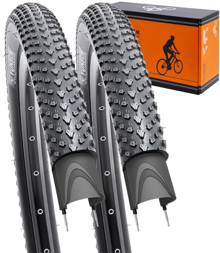 YUNSCM 29x2.10 Lightweight Bike Tires 29 X 2.10 (ETRTO 54-622) 60TPI Nylon, Puncture-Resistant, Compatible with Mountain Bike Tires 29x2.0/2.1/2.125-2 PCS (Y-1165)