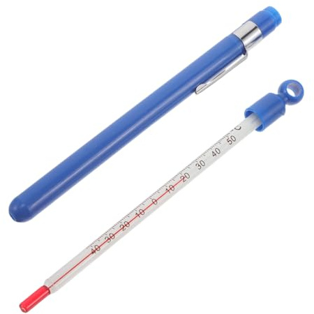 LAPYAPPE Termometro da Cucina per Liquidi e Vino con Vetro Blu, Indicatore Accurato della Temperatura Attuale per Uso Domestico e Home Brew, Strumento di Visualizzazione Affidabile