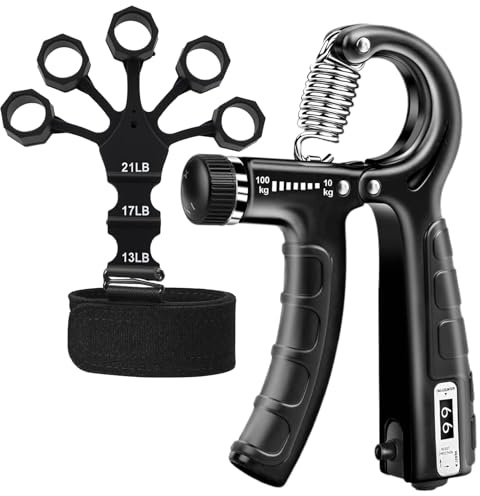 Galenecx 2 stycken handtränare fingertränare, greppkraft tränarset