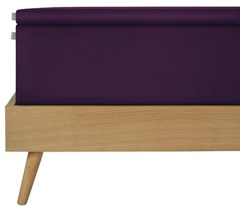 Schiesser Topperspannbettlaken Flexi - 95/5-180 x 200 cm - Aubergine