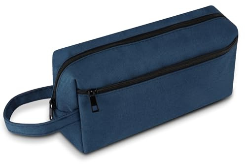 hoinya Pencil Case, Big Capacity Pencil Pen Case Office College School Large Storage for Stationery, Toiletries, Makeup, Travel & Office Supplies（Blue）