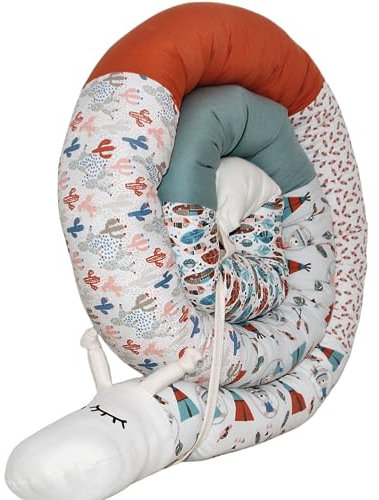 Bettschnecke/Bettschlange XXL (Motiv Folklore)) Länge 250cm **personalisierbar**Seitenschläferkissen