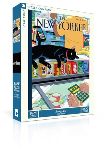 New York Puzzle Company - New Yorker Bodega Cat - 1000 Piece Jigsaw Puzzle for Adults by R. Kikuo Johnson