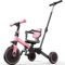 besrey Vélo pour tout-petits avec poignée de poussée à contrôle parental pour filles et garçons de 1 à 3 ans, tricycle pour enfants, tricycle pour tout-petits avec pédale amovible, siège réglable,Rose