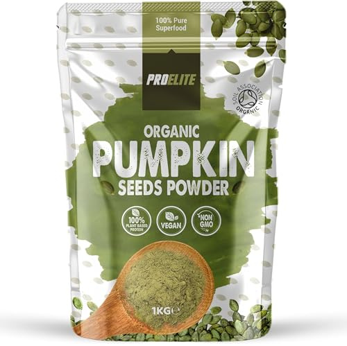Organic Pumpkin Seed Protein Powder 1kg - 60% Protein - Superfood Vegan Protein Plant Proteins by PROELITE