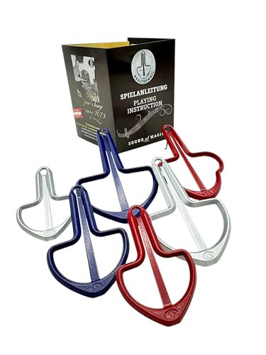 Leuchtklang Maultrommel - Original Schwarz - Zufällige Größe - Neuartige Federfixierung - Inkl. Anleitung mit Geschichte