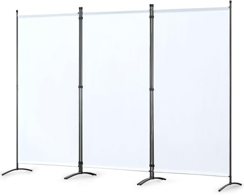 Angel Living Paravent Sichtschutz Balkonbespannung Balkonsichtschutz Paravent Raumteiler Trennwand (Weiß, 243x180cm)