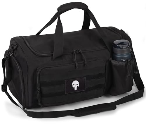 Sac de Sport Tactique 40L pour Homme – Grand Sac Multifonction avec Compartiment à Chaussures et Poche Humide, idéal pour Le Sport, Les Voyages, Le Camping et la randonnée.