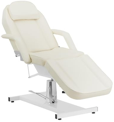 physa Lettino per estetista 180 x 58 x 66-76 cm 200 kg beige Lettini massaggi Poltrona tattoo