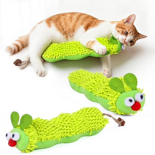 OSDUE Juguete para Gatos, 2 Piezas Juguete De Dentición para Gatos, Interactivo con Hierba Gatera, para Limpiar Los Dientes y Liberar El Estrés, Toys para Cats Morder