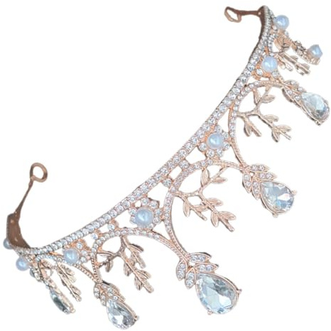 VERDANVERSE Brudkrona med Lyxigt Diadem för Bröllop Fest Gnistrande Håraccessoar för Kvinnor Elegant Huvudbonad för Speciella Tillfällen Ceremoniell Användning