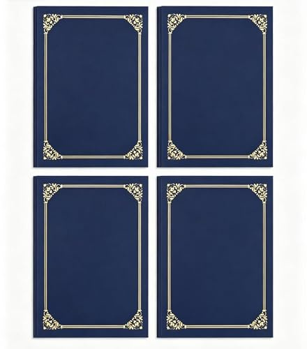 Certificate Holders 8.5x11 Inch Diploma Cover 25 Pack Certificate Covers with Gold Foil Border Certificate Folders forfor Graduations Business Competition Festival-Blue
