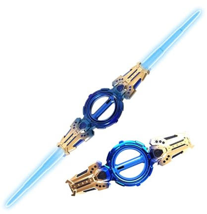 Cuifati Spada per Bambini, Spada Giocattolo Retrattile a LED, Katana, Spada Rotante Ricaricabile con luci per Bambini e Bambine