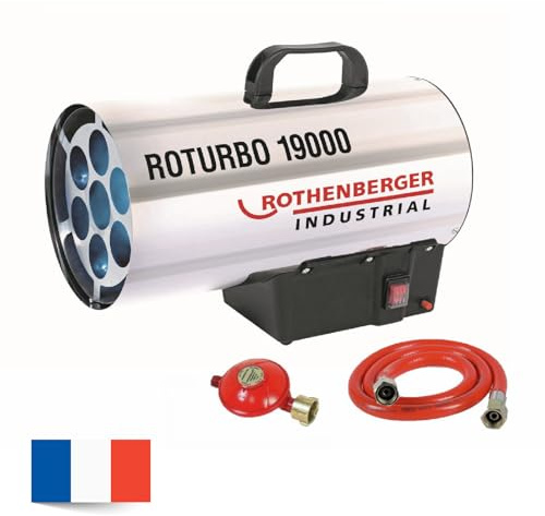Rothenberger Industrial 1500000165 Roturbo 19000 Générateur d'air chaud chauffage gaz, Gris
