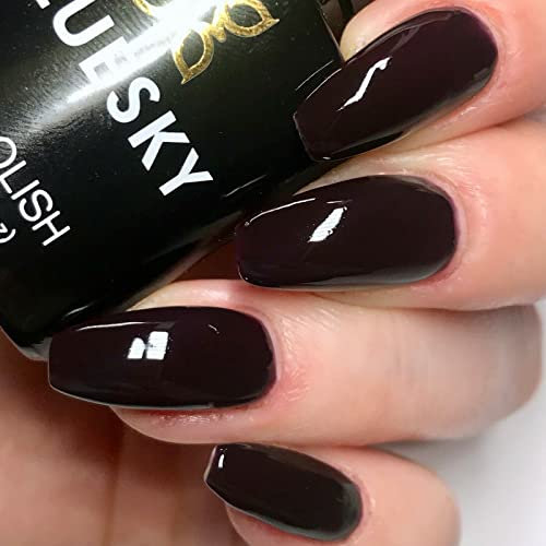 Bluesky Purple Dark Pulm Black Lilly 80510 Fedora Nail Gel Polish UV LED Soak Off 10ml