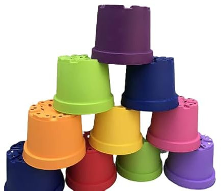 10 x 3L 3 Litre Coloured Flowerpots