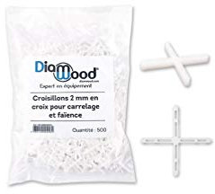 500 Croisillons 2 mm en Croix pour Carrelage et Faïence - Diamwood