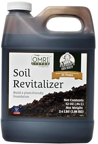 Farmer's Secret Soil Revitalizer (947,2 g) – Bio (certifié OMRI) – Booster de microbes du sol – Acide humique activé – Terre de compost liquide