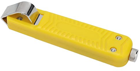 Cable Stripping Knife, Universal Stripping Tool with Adjustable Cutting Depth Stainless Steel Coaxial Wire Knife Stripper for 4-16 mm Ø Round Cable Stripping