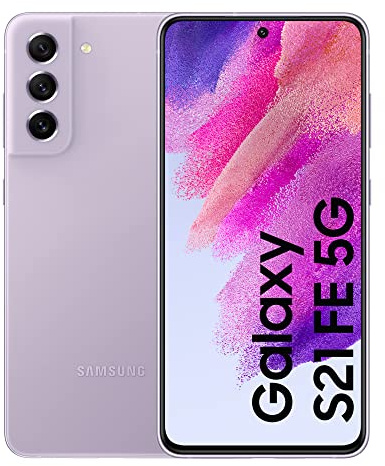 Samsung Galaxy S21 FE, Téléphone mobile 5G 128Go Violet, Carte SIM non incluse, smartphone Android, Version FR