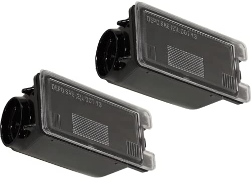 Garage-Pro License Plate Light Assembly Set For Ford Explorer 2011-2019, Escape 2013-2019, Fusion 2013-2020, Expedition 2018-2022, Driver and Passenger Side, Car Accessories