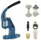 Getmore Crafts Nietpresse Set mit Hebelpresse, Nietwerkzeug und 50 Stück DoppelKopf Nieten 6 mm, Silber, Stahl | Handpresse | DIY | Für Leder, Kleidung, Jeans, Gürtel, Schuhe..