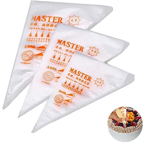 trabag 300 StüCk Spritzbeutel Einweg, 3 Größen Spritzbeutel Einweg, Spritzbeutel Groß, BackzubehöR, Einwegspritzbeutel Zum Dekorieren Von Keksen, Kuchen, Keksen, Backen Zu Hause
