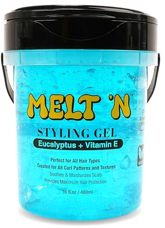 EBIN NEW YORK – Melt’N Styling Gel Eucalipto Y Vitamina E – Unisex – 480 ml – Hidratación, Frescura Y Fijación Confortable Para Tu Peinado Diario