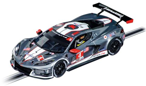 Carrera DIGITAL 124 20023972 Chevrolet Corvette C8.R ”No.4” Slotbil, Ready to Race, perfekt för barn och vuxna, skalenlig kopia i skala 1:24 med Chevrolet-originallicens