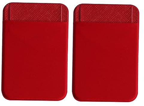 NAMOARLY 2pezzi Portacarte Adesivo Per Smartphone Pu Pocket Per Facile Applicazione e Rimozione Design e Resistente Per Contanti