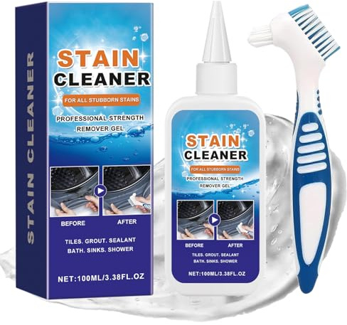 Household Stain Remover Gel, 100ml Grout Stain Cleaner, Washing Machine Cleaner for Washing Grout, Tile, Refrigerator, Windows, Bathroom, Kitchen Sink Stain