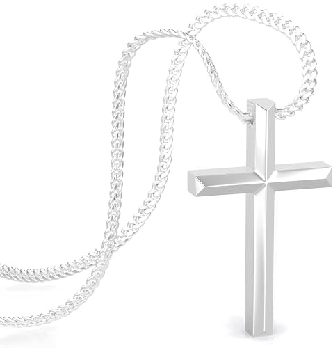 SERASAR Necklace Cross Women Jesus With Pendant Jewellery Stainless Steel Crucifix