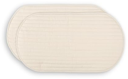 CuddleCo Travel Changing Mat 2-Pack - Water-Repellent, 100% Cotton Cover, Lightweight & Foldable – Ideal for On-The-Go Parents Seeking Convenient a Portable Changing Mat (Cashmere Waffle)