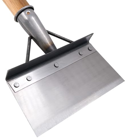 Pala de Jardín Multifuncional, Pala de Limpieza de Jardín al Aire Libre, Rascador de Hielo, Herramienta de Deshierbe de Acero Al Carbono para Raspar Musgo, Palear Nieve y Eliminar Malas Hierbas