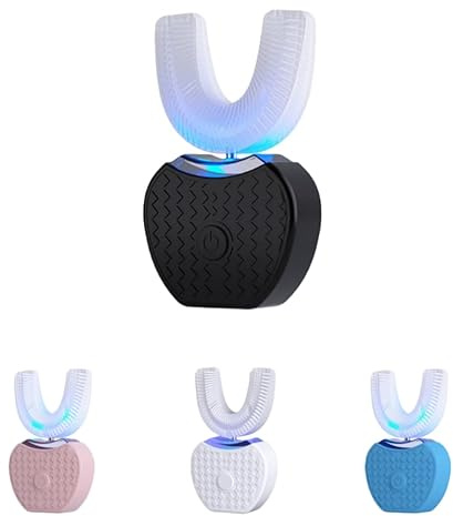 Sonic Brush Spazzolino Elettrico U-Shaped per Adulti - Pulizia Automatica e Sbiancamento dei Denti, Sonic Brush Spazzolino Elettrico a 360° Con Pulizia Automatica (Black)