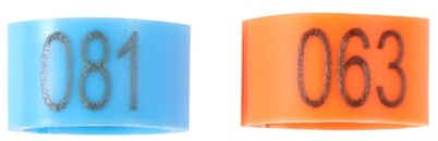 Veemoon Lot de 100 Bagues D'identification en Plastique pour Pigeons et Perruches, Diamètre 8 Mm, Faciles à Poser Retirer, pour Marquage Visuel Couleur Aléatoire