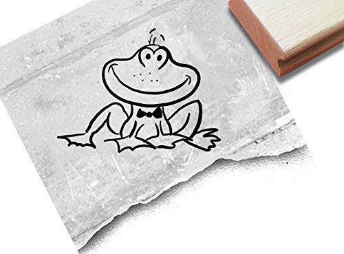 Stempel - Kinderstempel FROSCH Kröte - Bildstempel Motivstempel Geschenk für Kinder - Schule Kita Einschulung Basteln Deko - von zAcheR-fineT