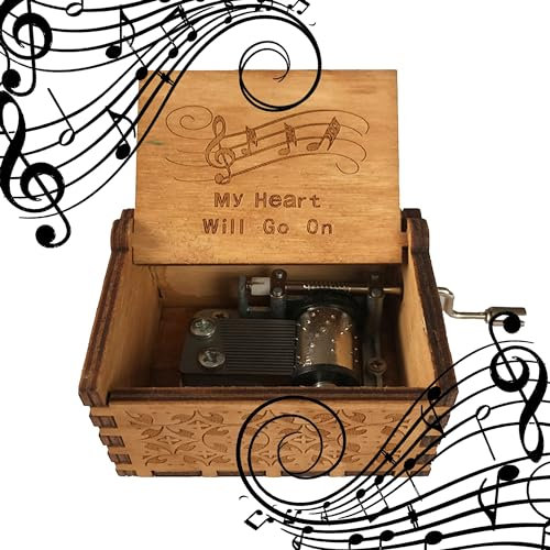 MINGZE Manovella in Legno Music Box meccanismo, varietà di Stili Carillon Creativo Personalizable, Best Gift for Kids Friends (Titanic)